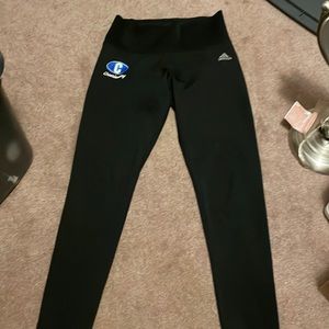 Adidas small leggings with cheer leading